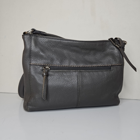 The Sak Leather Crossbody Bag With Adjustable Straps Gray Women Shoulder Bag - Picture 3 of 16